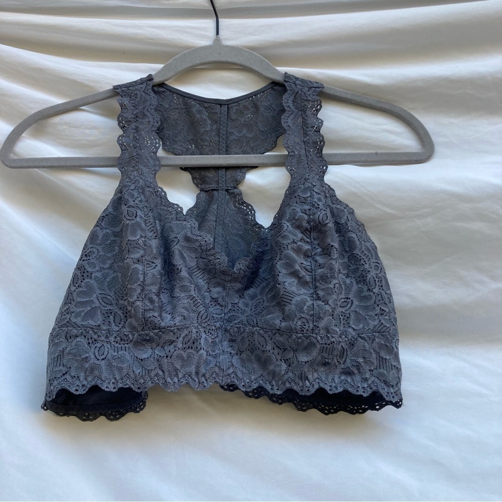 Felina gray lace bralette, size medium